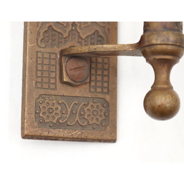 Metal Russell & Erwin Antique 12.5 In. Bronze Aesthetic Door Pull For Sale - Image 7 of 9