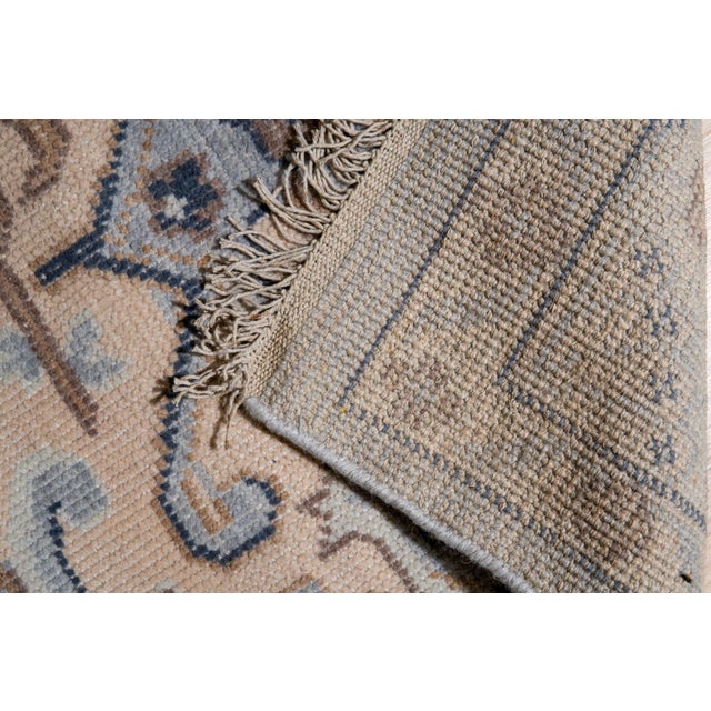 10x14 Unique Comfortable Blue Traditional Floral Hand Knotted Wool Carpet Rug For Sale In New York - Image 6 of 6
