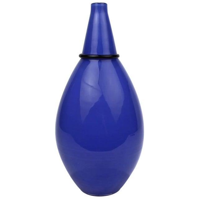 Blue Murano Glass Vase by Tagliapietra & Angelin for Effetre International, 1985 For Sale - Image 9 of 9