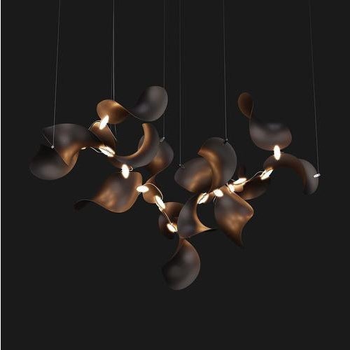 Dune 16 Cluster Chandelier in Silver Anodized Aluminum by Moss Objects For Sale - Image 4 of 18