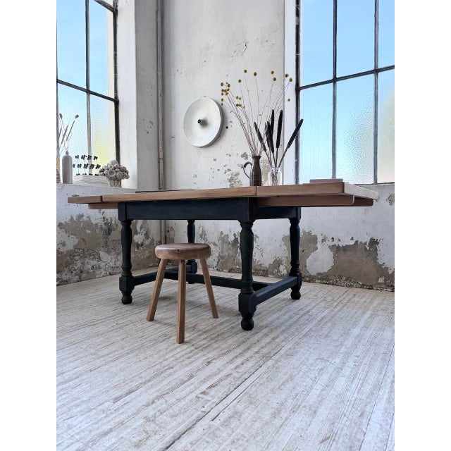 Farmhouse Table in Oak with Extensions, 1960s For Sale - Image 6 of 18