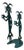 Vintage Southwest Large Figural Metal Art Candle Holders For Sale