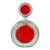 Vintage v. Nason & C. Murano Corroso Art Glass Red Flask Bottle & Stopper, 1960s For Sale