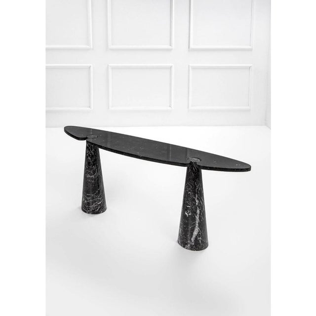 Black Marquinia Marble Console Table by Angelo Mangiarotti for Skipper, 1990s For Sale - Image 10 of 10