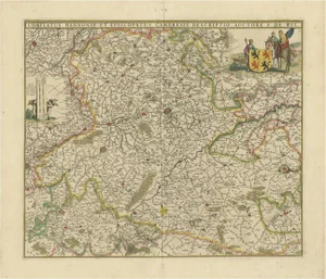 Antique Map of the Hainaut Region France by F. De Wit, 1680