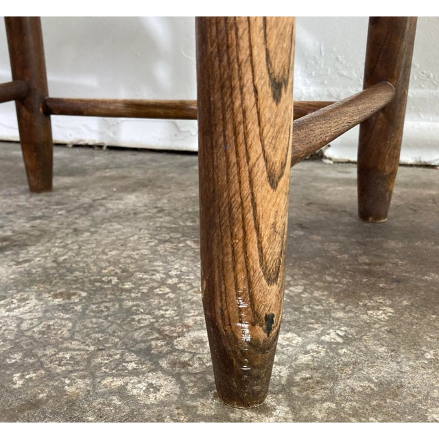 Brown Vintage Ladderback Chairs With Slatted Seats, a Pair For Sale - Image 8 of 8