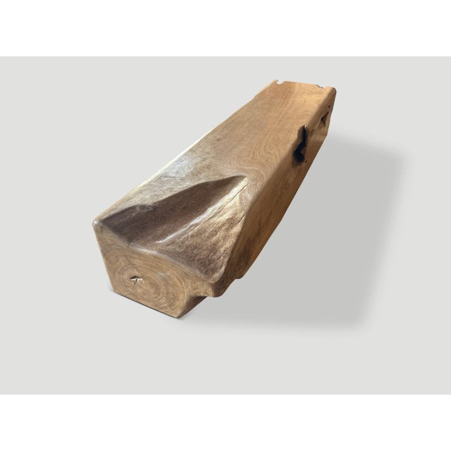 Andrianna Shamaris Ancient Teak Wood Bench or Coffee Table For Sale - Image 4 of 6