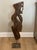 Wood Vintage Indian Carved Wood Architectural Fragment on Iron Candle Stand For Sale - Image 7 of 12