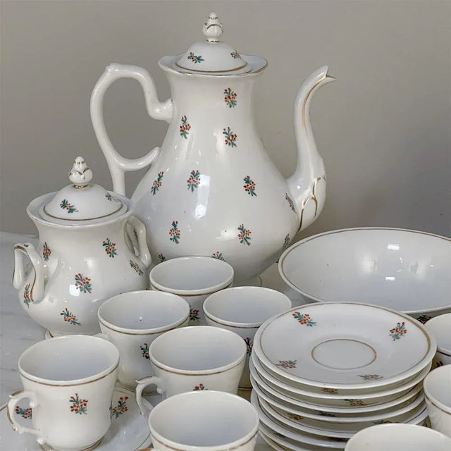29-Piece 19th Century Vieux-Paris Coffee & Tea Service will provide an elegant and stylish way to entertain your closest...