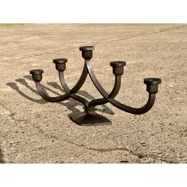 Five-Flame Cast Iron Candle Holder from the Foundry Institute of Th Aachen, Germany, 1967 For Sale - Image 12 of 13