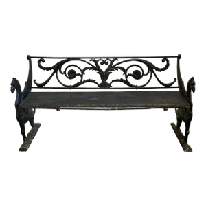 Early 20th Century French Griffin Bench