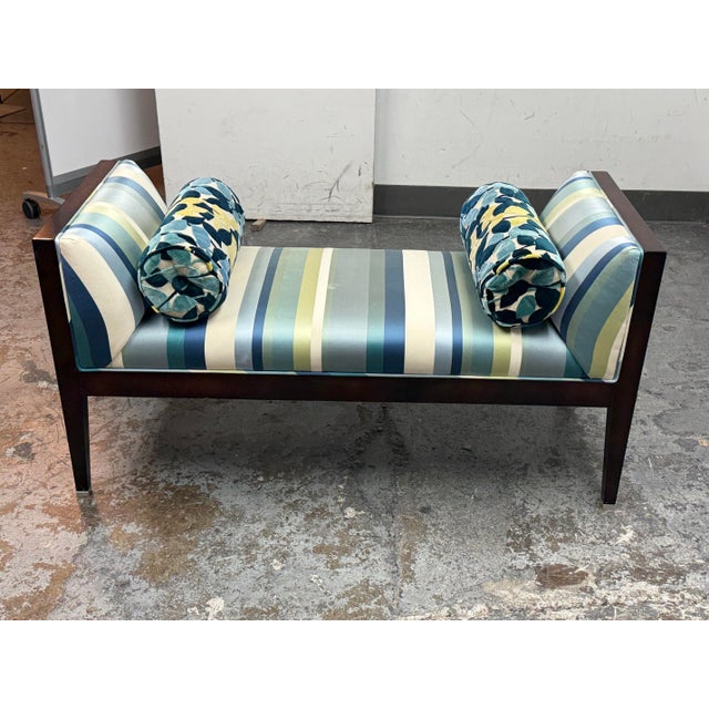 Bespoke Coastal Stripe Bench For Sale - Image 12 of 12