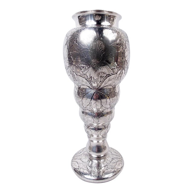 Tiffany Vase 11180 Antique Aesthetic Rare American Sterling Silver 1892/1902 For Sale