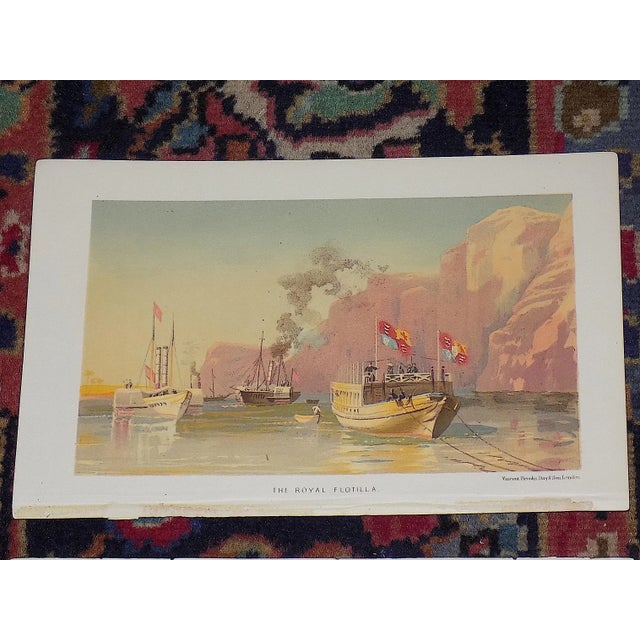 This set of six (6) antique 19h century chromolithographs (these are not offset lithographs; here each color is laid in...
