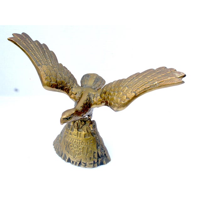 Vintage 1970s Solid Brass United States Olympic Team Eagle Statue Americana Sculpture For Sale - Image 11 of 17