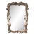 Solid Wood Carved Hand Painted Swan and Palm 50" Tall Mirror For Sale