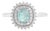 Natural Cushion Cut Paraiba Tourmaline Double Halo CLuster Diamond Ring Size 8 For Sale