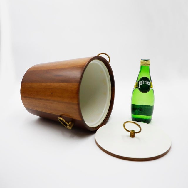 Mid-Century Mexican Modern Ice Bucket Made in Tropical Woods For Sale - Image 4 of 4