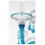 1980s Turquoise and Crystal Murano Glass 12-Light Chandelier, 1980s For Sale - Image 5 of 6