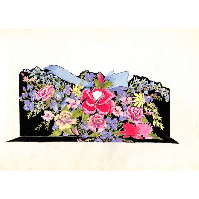 Lanvin of Paris Original C1950s Advertising Watercolor Artwork For Sale