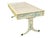 Chinoiserie Faux Bamboo Blue and Creme Toile De Joy Chinoiserie Large Leather Top Executive Desk For Sale - Image 3 of 12