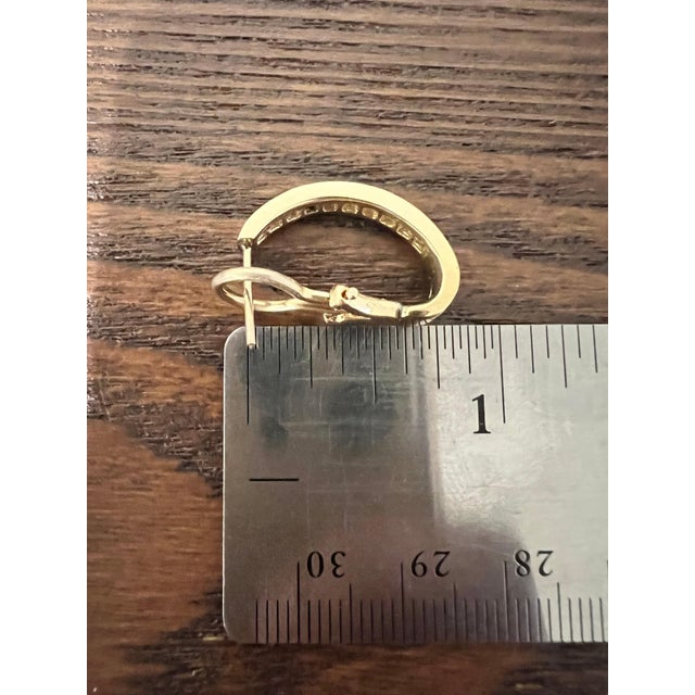 2020s Roshe Jewels Hoop Earrings With Natural Diamonds, 0.75 Carats 14k Yellow Gold, A Pair For Sale - Image 5 of 12