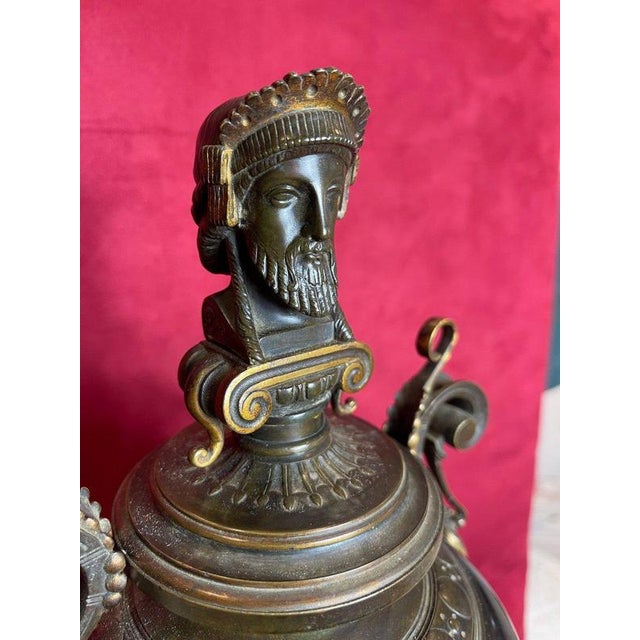 Black Marble Clock from Barrard & Vignon For Sale - Image 3 of 12