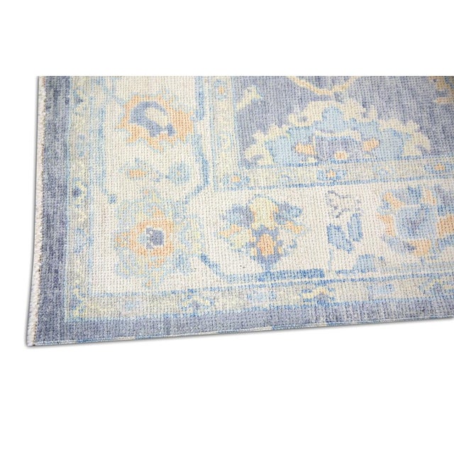 Turkish Oriental Hand Knotted Rug Turkish Oushak 3'10" x 6' For Sale - Image 3 of 5