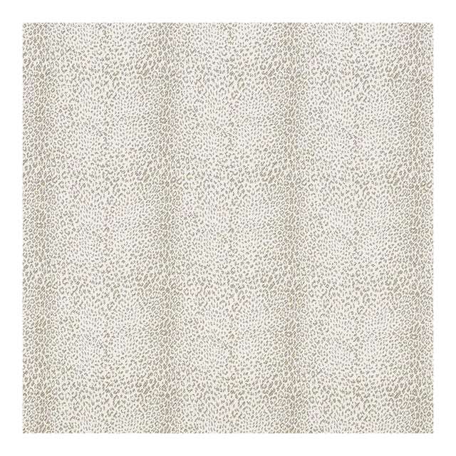 Sample - Schumacher Mini Leopard Indoor/Outdoor Fabric in Taupe For Sale