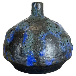Abstract Ceramic Studio Pottery Vase from Gerhard Liebenthron, Germany, 1970s For Sale