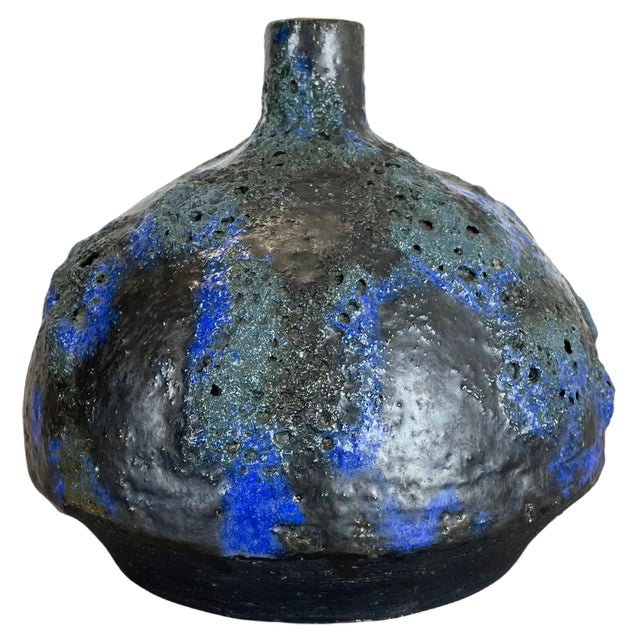 Abstract Ceramic Studio Pottery Vase from Gerhard Liebenthron, Germany, 1970s For Sale