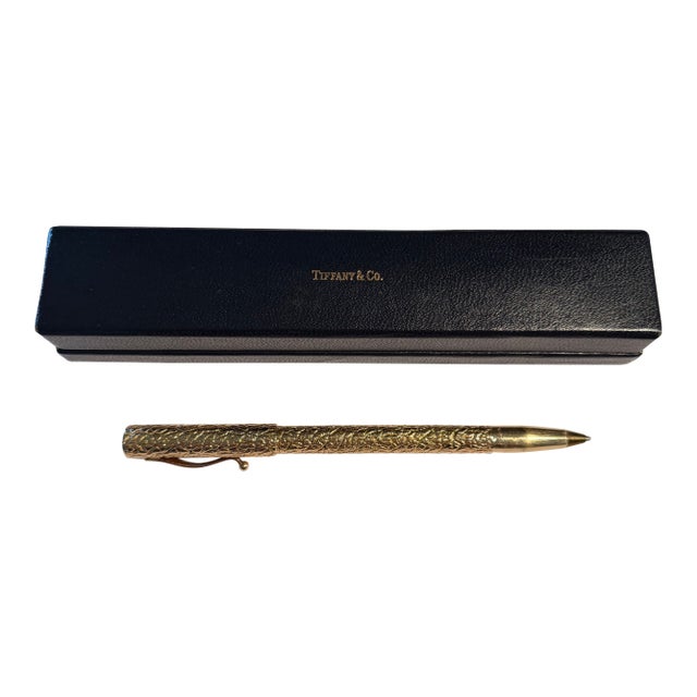 Tiffany & Co. 14k Green Gold Vintage Mechanical Pencil / Pen Vintage Writing Instrument ( Combo Pen & Pencil ) Ca. 1950’s - 1970’s For Sale