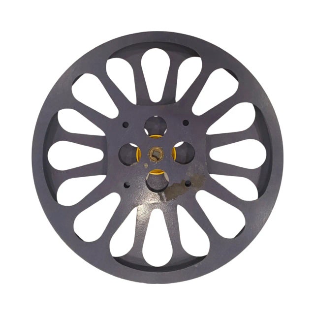 Vintage Film Movie Reel Industrial Metal Hollywood Prop Wall Decor For Sale - Image 11 of 12