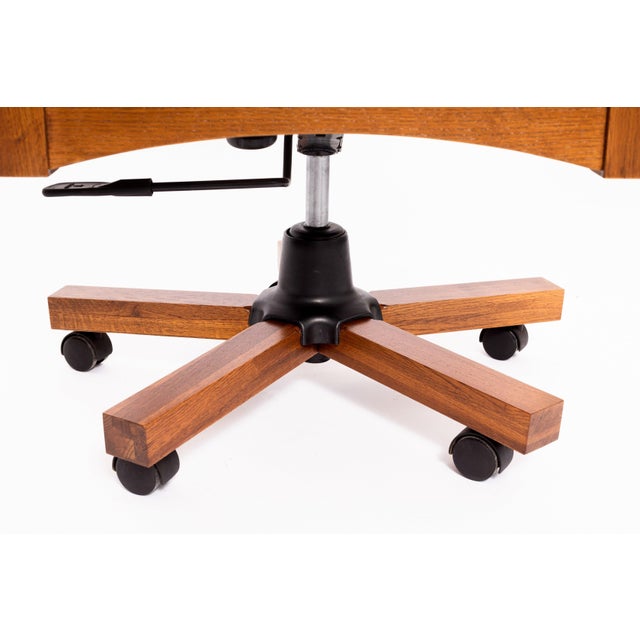 Arts and Crafts Mission Oak Office Chair Micheals Cherry For Sale - Image 4 of 15