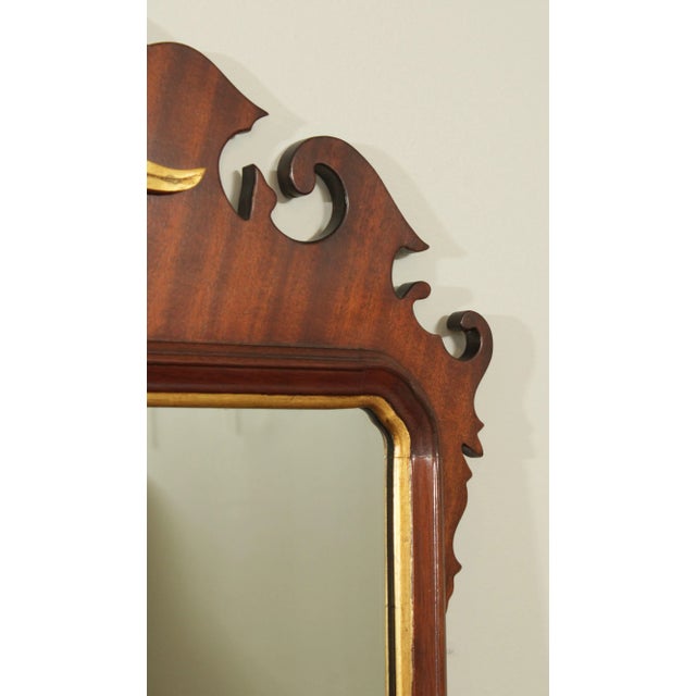 1980s Chippendale Style Mahogany Frame Wall Mirror For Sale - Image 5 of 13