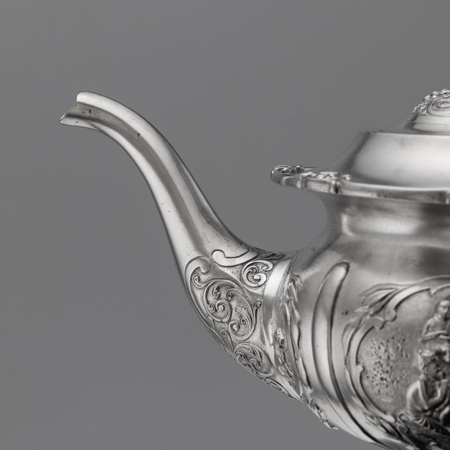 Antique Indian Silver Tea Set from Bangalore, 1890, Set of 3 For Sale - Image 13 of 18