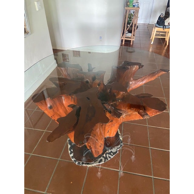 Wood 1970s Natural Tree Stump Dining Table For Sale - Image 7 of 11