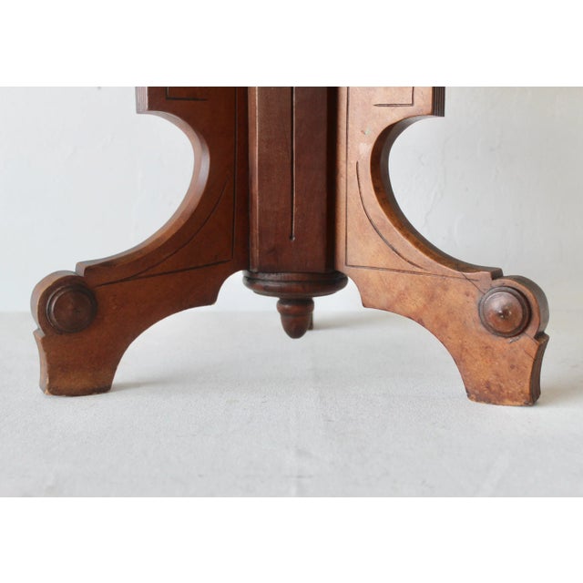 Tonk Chicago & New York Vintage Ornate Wood Needlepoint Padded Upholstered Adjustable Height Stool For Sale - Image 9 of 12