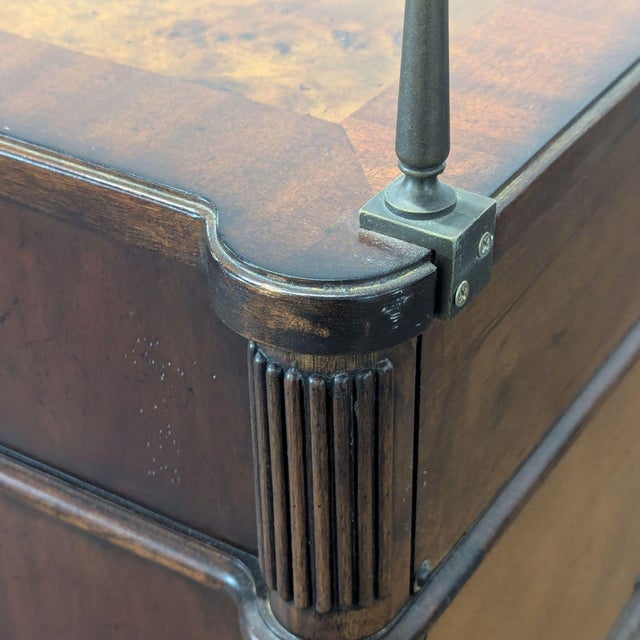 Brown Sideboard With Decorative Veneers and Metal Embellishments For Sale - Image 8 of 13