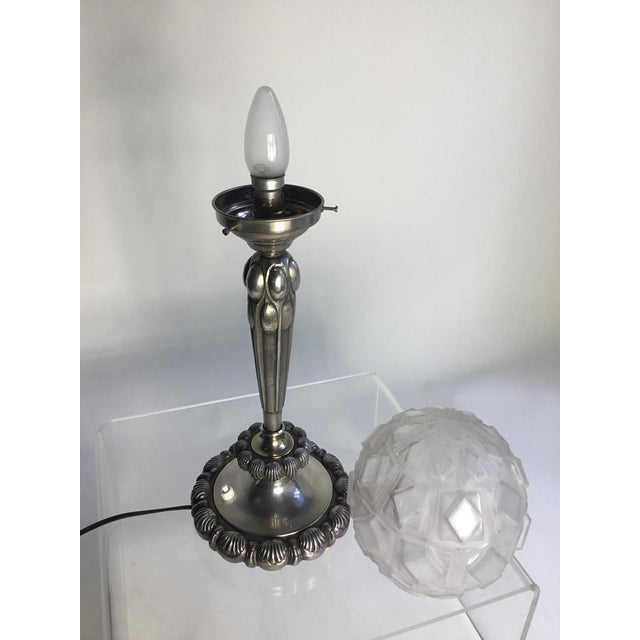 Metal Vintage French Art Deco Table Lamp, 1920s For Sale - Image 7 of 10