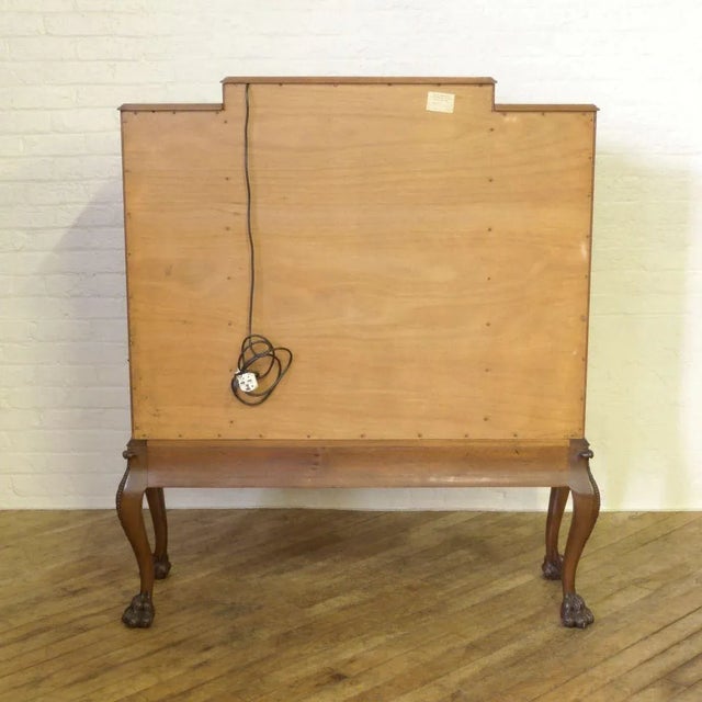 Large Art Deco Walnut Cocktail Cabinet For Sale - Image 15 of 18