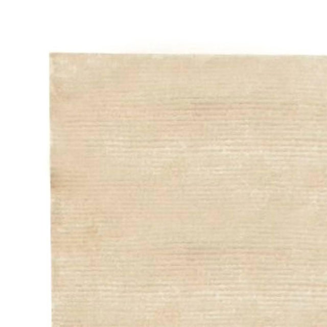 Modern Handwoven Silk Runner in Beige by Doris Leslie Blau For Sale - Image 4 of 5