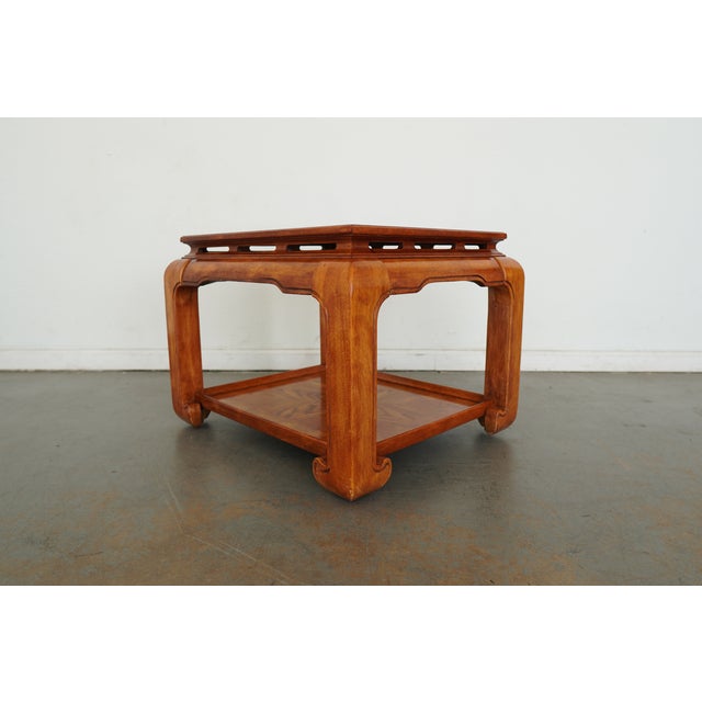 Wood Vintage Century Furniture Burlwood End Table For Sale - Image 7 of 15