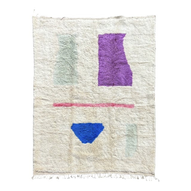 Moroccan Beni Mrirt Rug in with Abstract Pattern, 2010s For Sale
