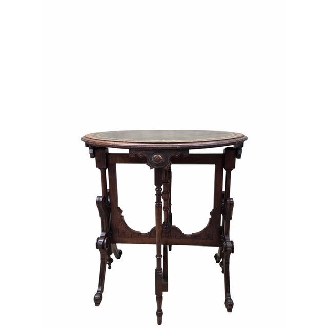Antique Victorian Eastlake Round Tilt-Top Games Table For Sale - Image 11 of 12