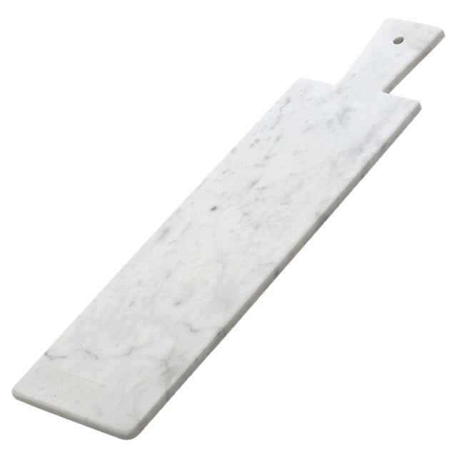 White Carrara Marble Cutting Board, Long For Sale