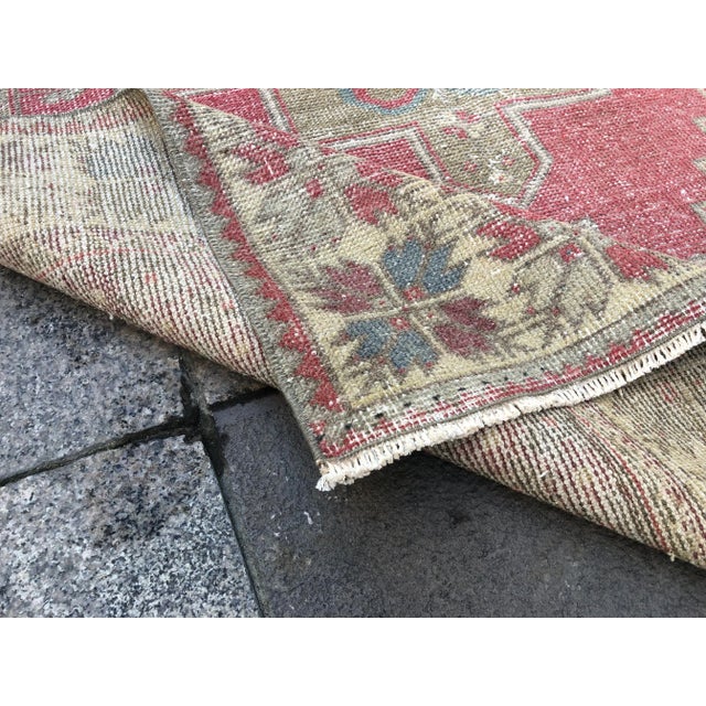 Handmade Tribal Vintage Floral Rug For Sale - Image 4 of 11