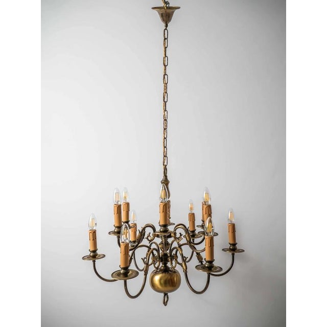 Gold Antique 2-Tier Chandelier with Fish For Sale - Image 8 of 16