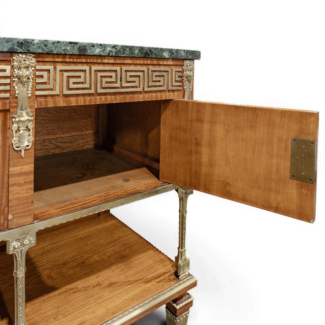 Pair of French Antique Satinwood Marble Top Servers, Sideboard. For Sale - Image 13 of 14