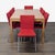 Modern Calligaris Dining Set With Extendable Table and 8 Red Chairs For Sale - Image 3 of 15